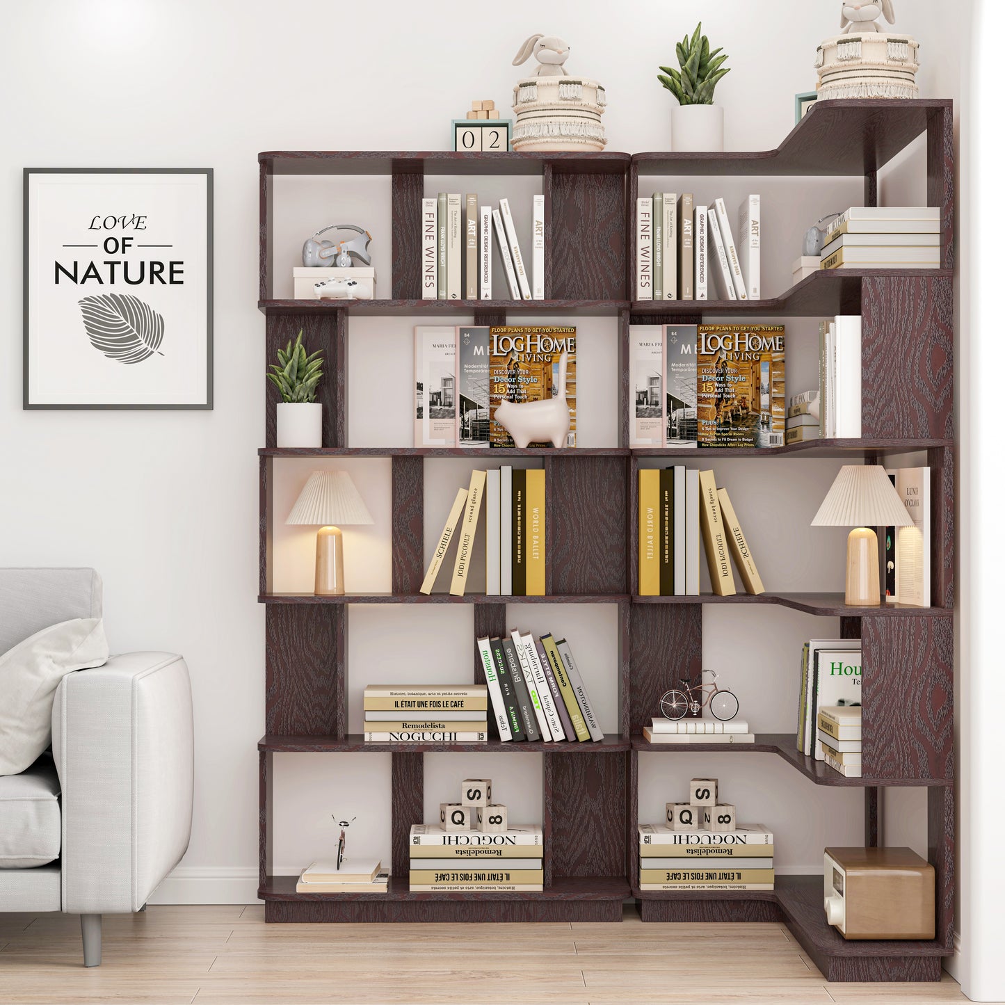 90 Cm Space Saving Corner Bookshelf 80 Bookcase Extendable Free