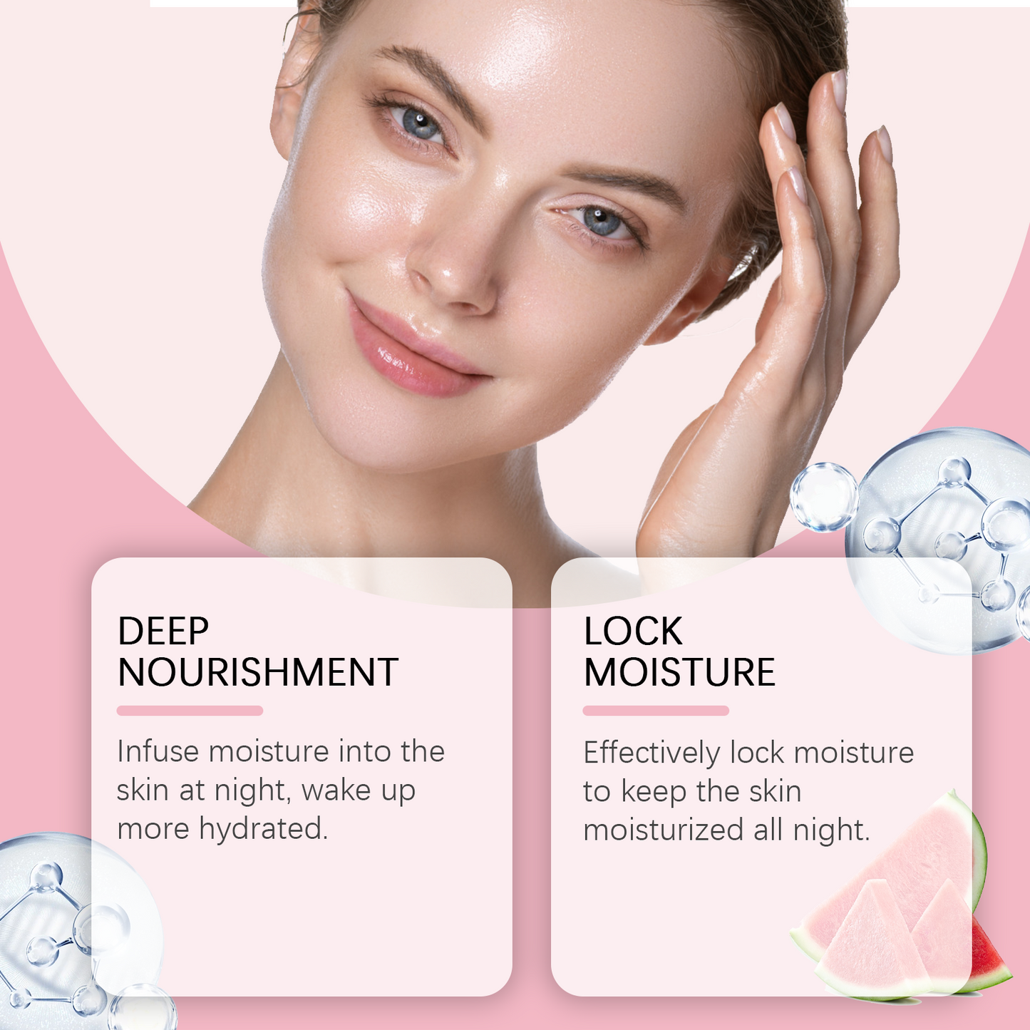 Watermelon Sleeping Mask - Hydrating & Brightening Facial Treatment (50g)