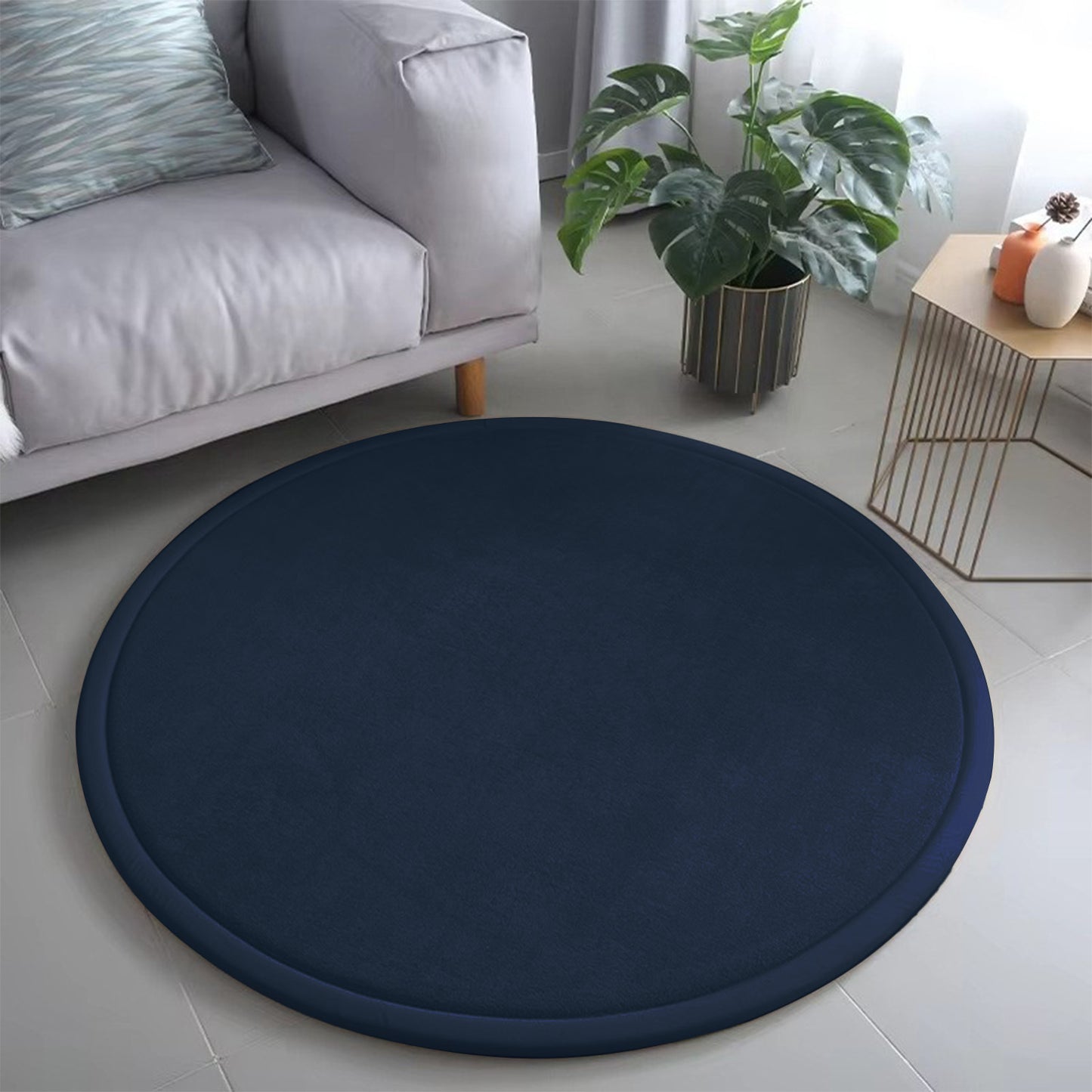 Japanese-Style Minimalist Shatter-Resistant Tatami Floor Mat - 140x140cm, Thick Cushion for Kids & Home