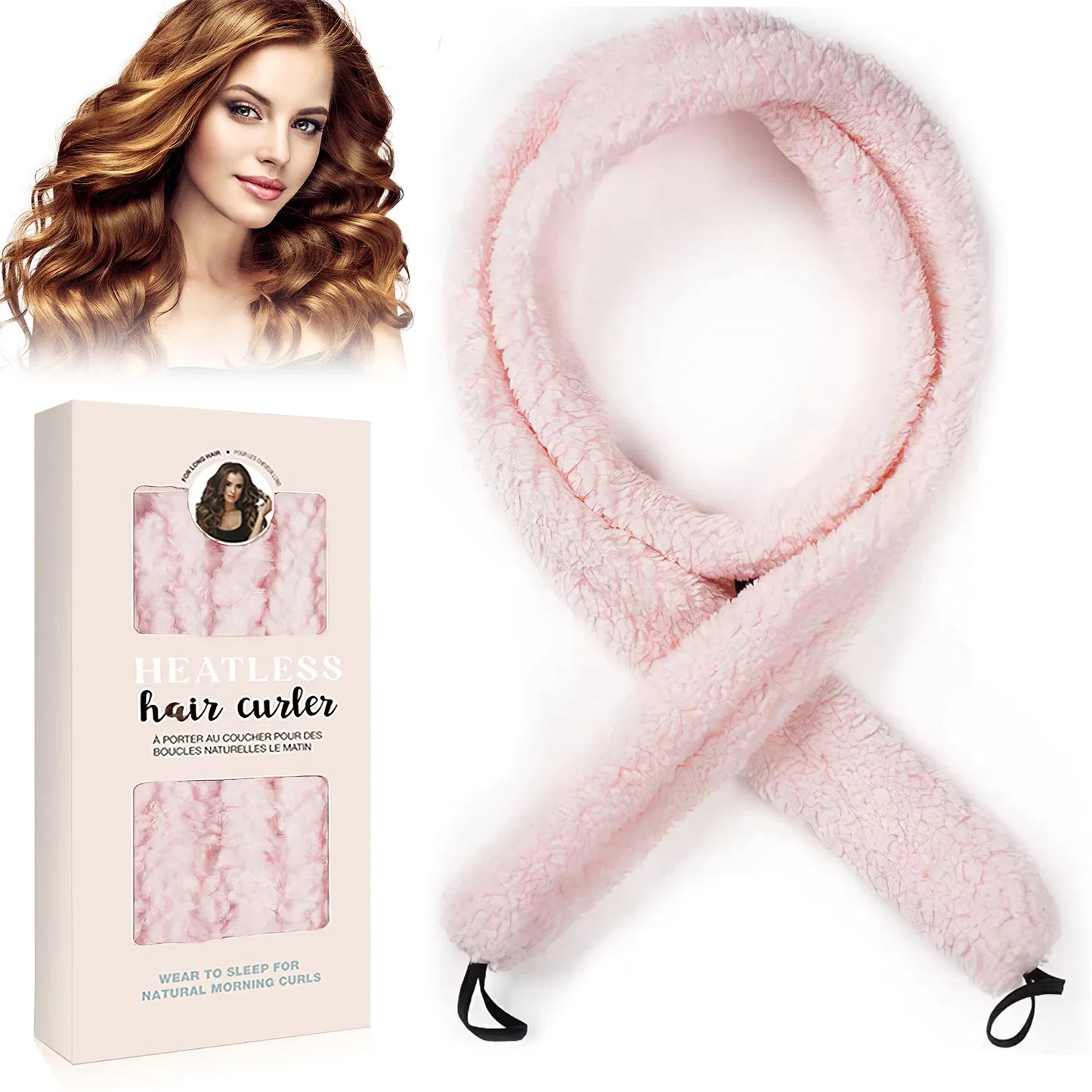 Satin Heatless Hair Curler Set - Overnight Natural Wave Styling Tool