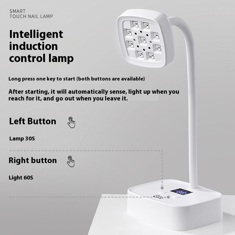 Desktop Nail Dryer Lamp with Quick-Drying Induction and Energy Storage