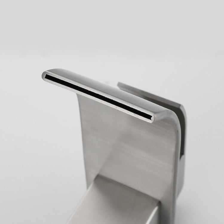Waterfall Bathroom Sink Faucet Black Hot Cold Stainless Steel