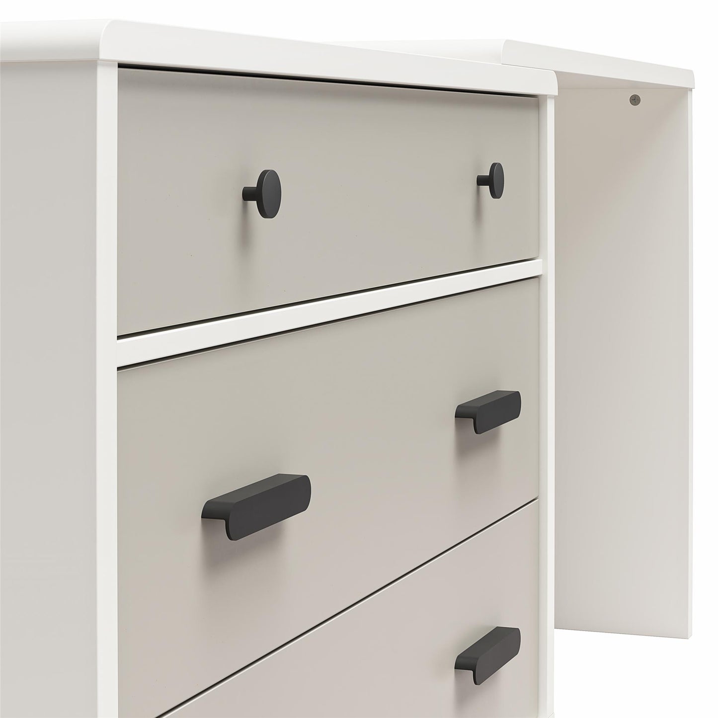 Valencia 3-Drawer Dresser and Desk Combo - Taupe