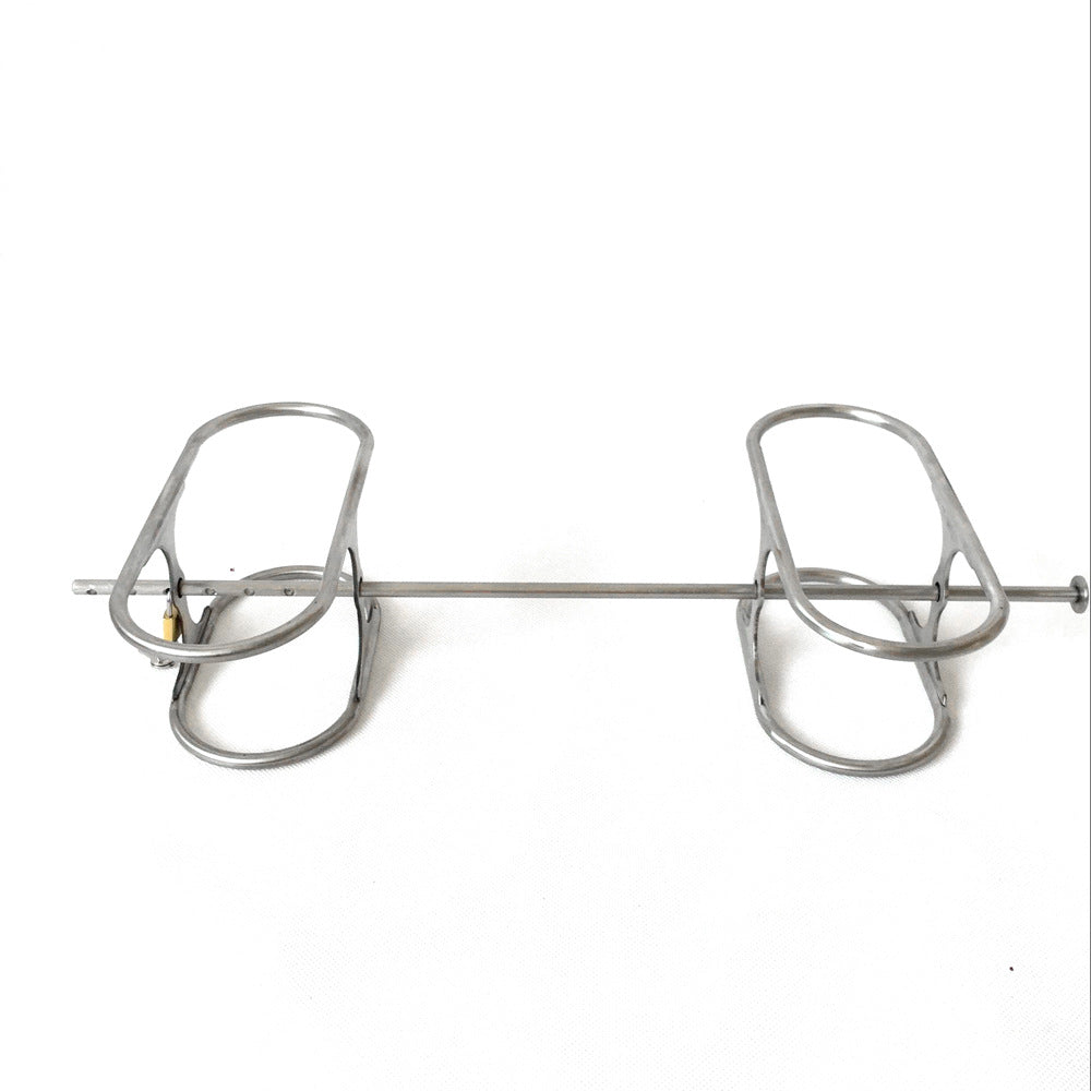 Stainless Steel Elbow Cuffs for Training and BDSM Play - Silver