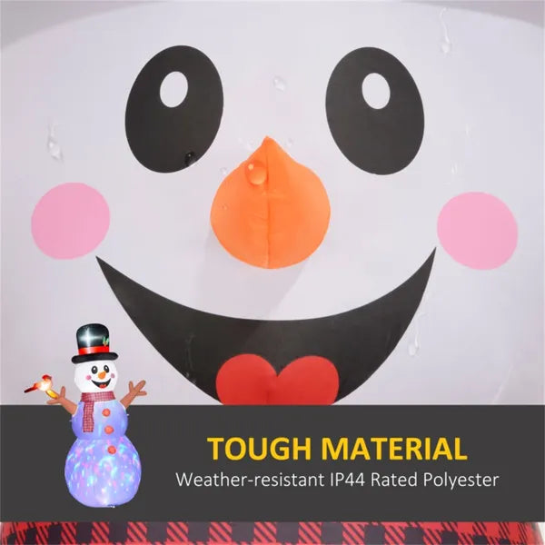 Inflatable Christmas Snowman with LED Lights - 65"