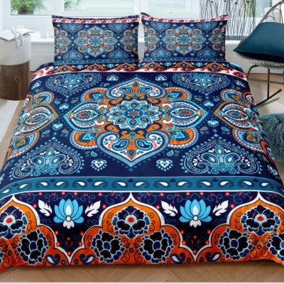 Bohemian Printed Down Quilt Cover Set - Multiple Sizes & Styles