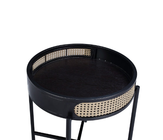 Colson Black Finish End Table - Metal & Synthetic Wood
