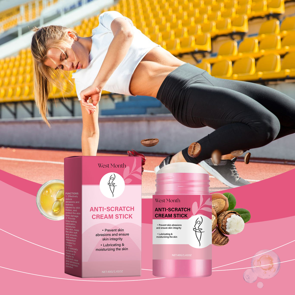 Body Moisturizing Stick 40g - Anti-Scratch Skin Protection