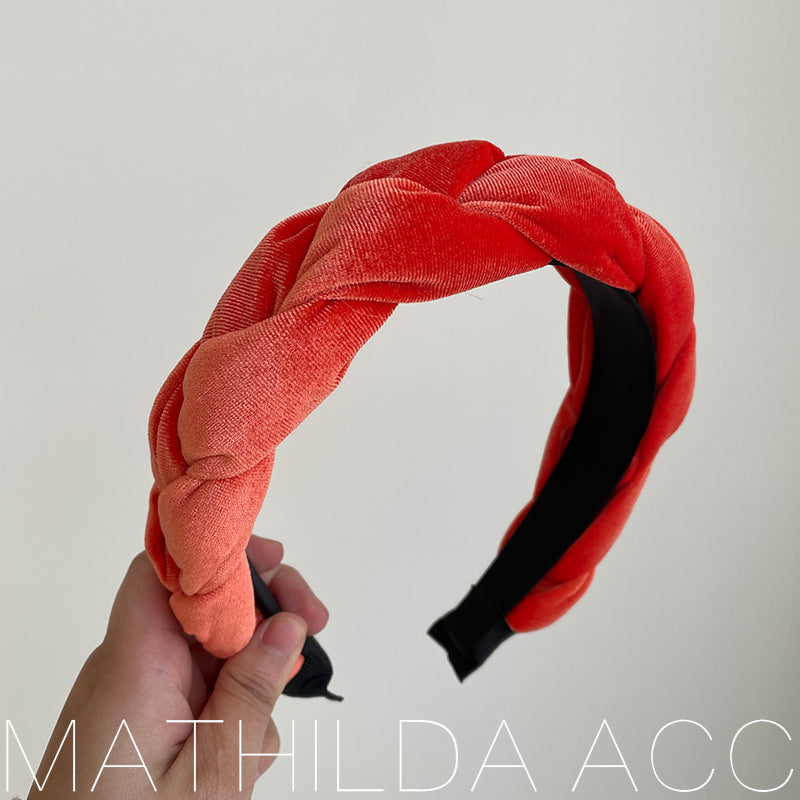 Velvet Braided Headband - Multiple Colors