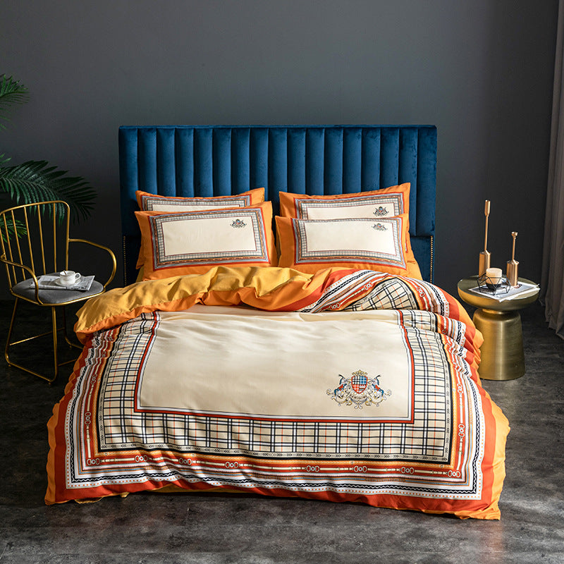 Large Four-Piece Bed Sheet Set - Soft, Skin-Friendly Bedding