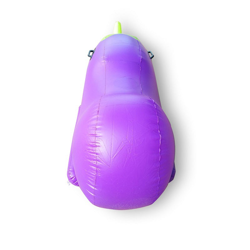 Inflatable Eggplant Mount - Purple PVC 170x55x65cm for Home & Party Decor
