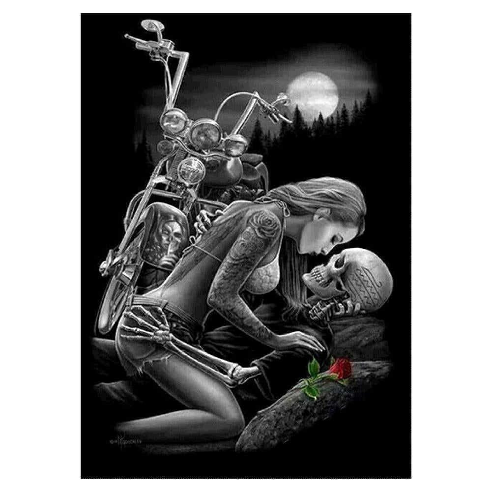 Diamond Painting Skull Girl Halloween Home Decor Kit - Arts & Crafts