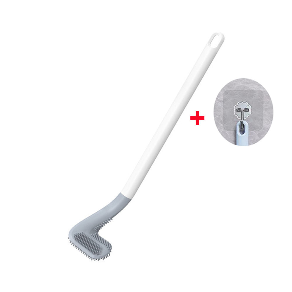 Silicone Non-Dead Corner Toilet Cleaning Brush Wall Mount Bathroom Tool