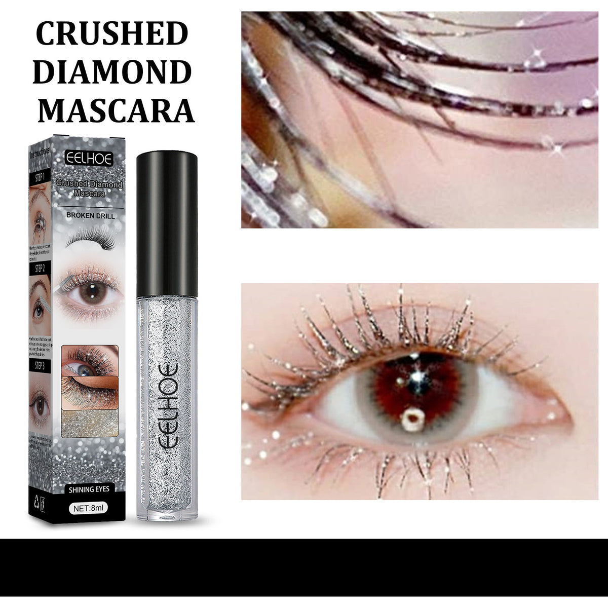 Diamond Fragment Mascara Primer - Quick-Drying, Non-Smudging Eye Makeup Base