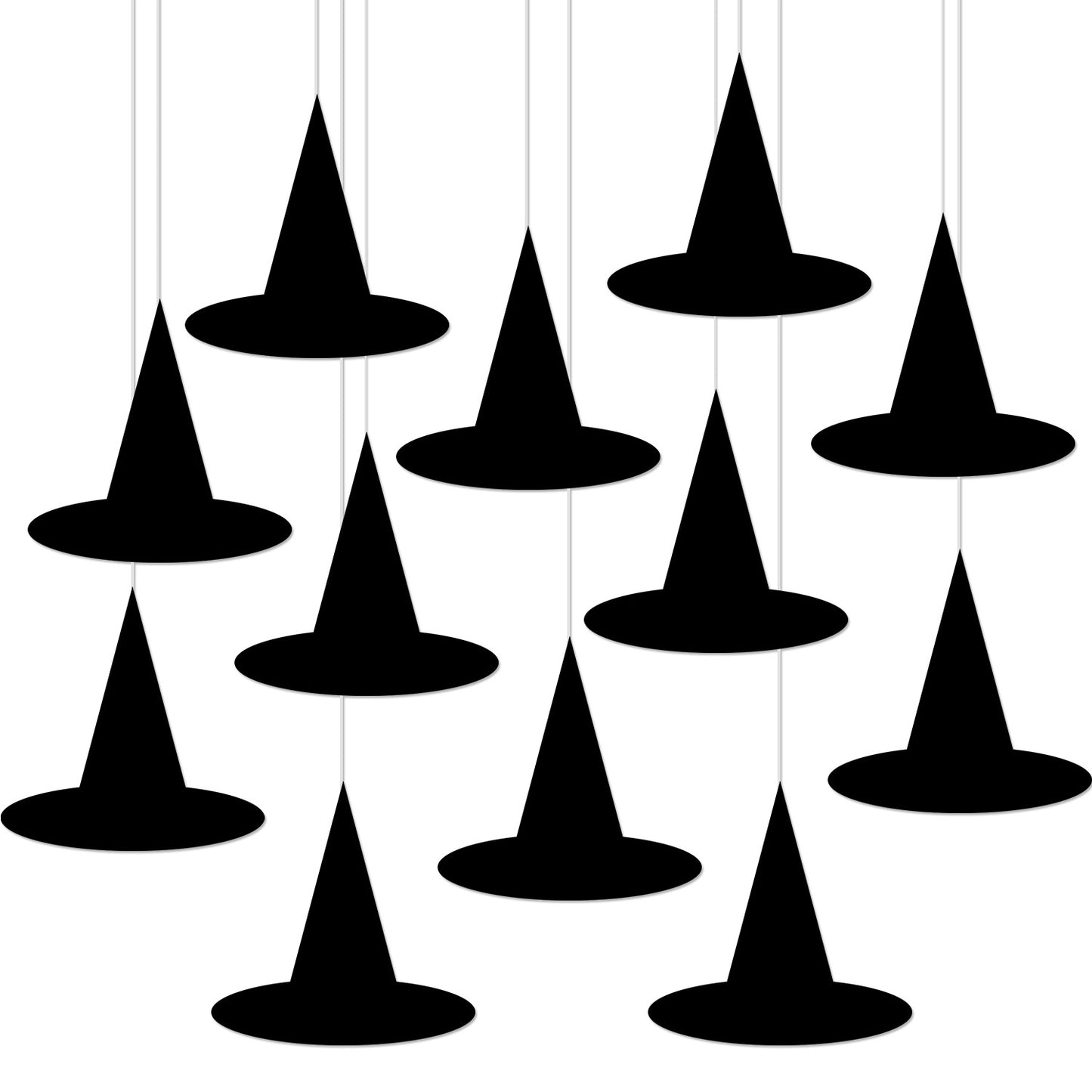 Halloween Horror Atmosphere Hat Decor - 12PCS Paper Ornaments