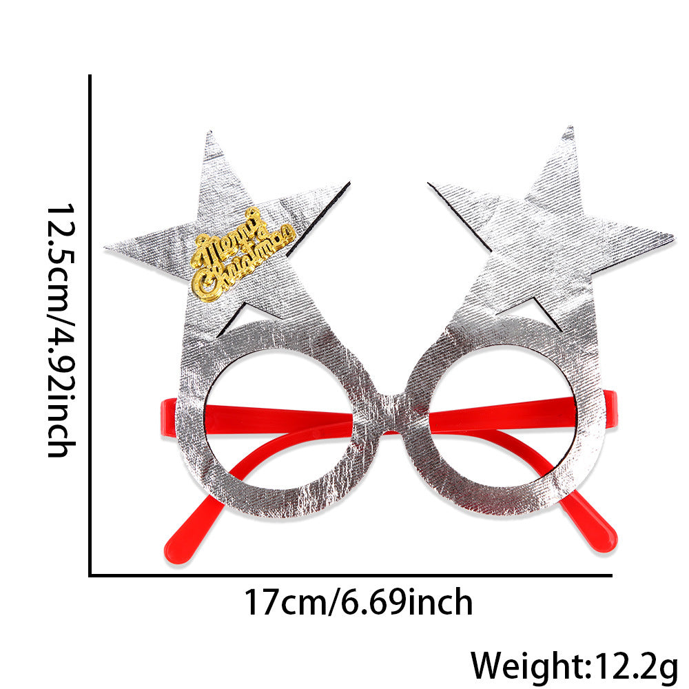 Christmas Snowflake Glasses - Festive Party Props for Holiday Celebration