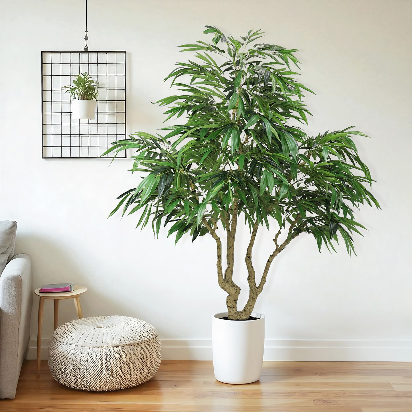 7FT Artificial Willow Tree - Green Faux Plant for Home & Office