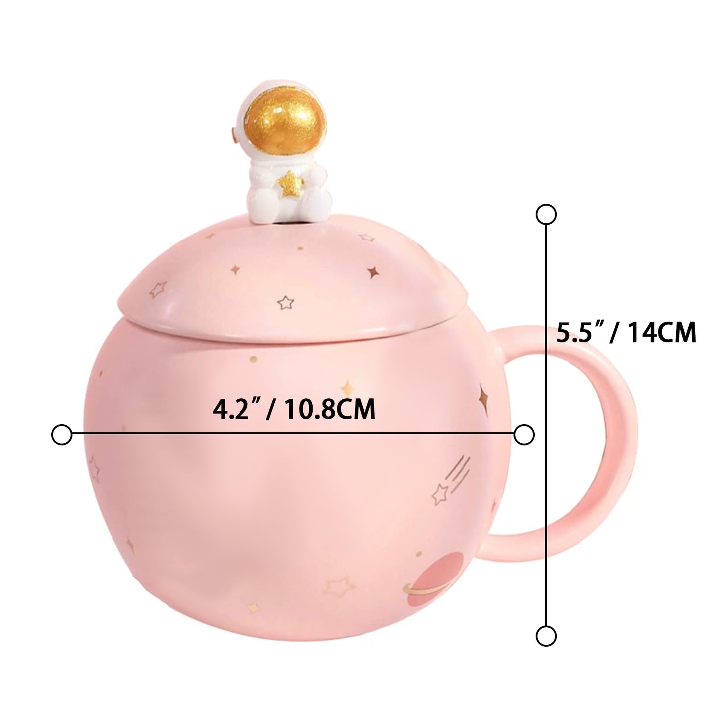 Ceramic Mug - Pink Planet Design