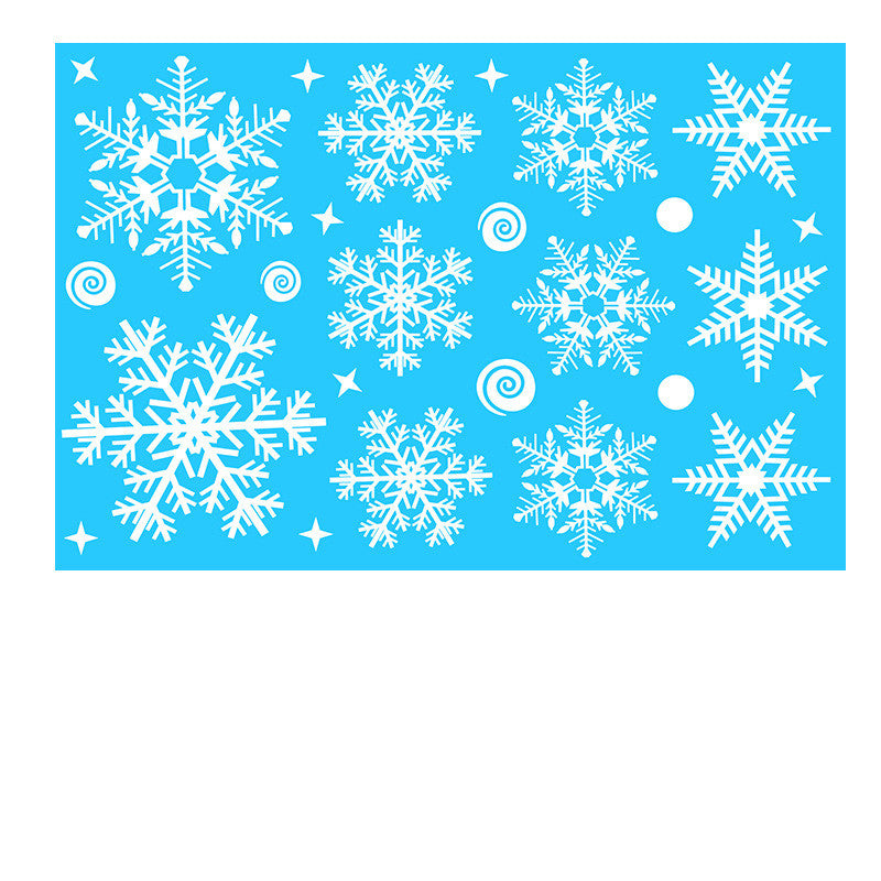 Christmas Wall Stickers Snowflakes Decoration PVC Waterproof Decals