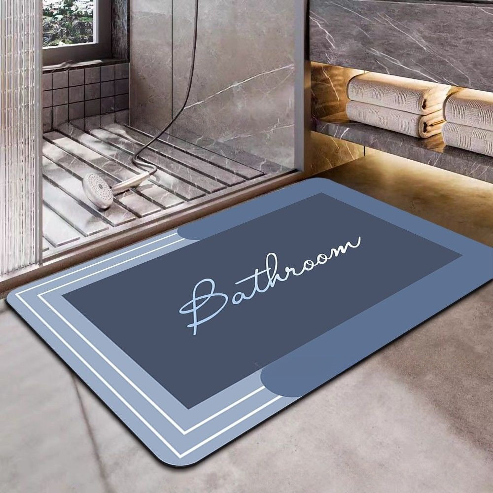 Water-Absorbent Non-Slip Diatom Mud Floor Mat for Bathroom and Toilet