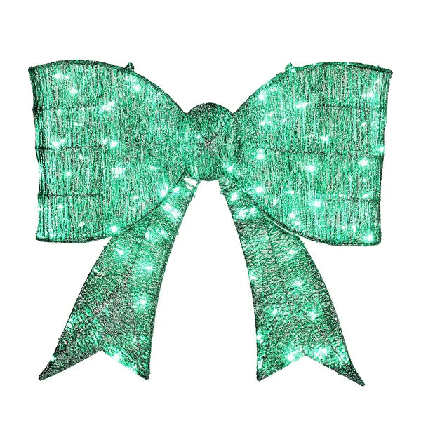 Giant Pre-Lit Christmas Bowknot Decoration with 124 LED Lights