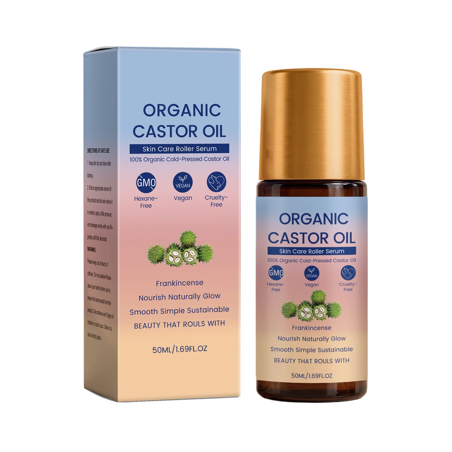 Skin Care Roller Serum 50ml - Face Beauty Tool for Anti-Aging & Relaxation