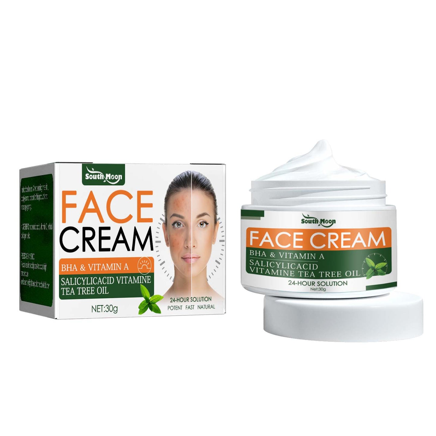 Acne Spot Treatment Cream with Tea Tree Oil - 30g Facial Acne Care