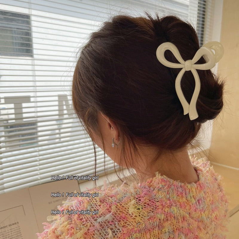 Acrylic Bow Claw Clip - Korean Style Hair Accessory
