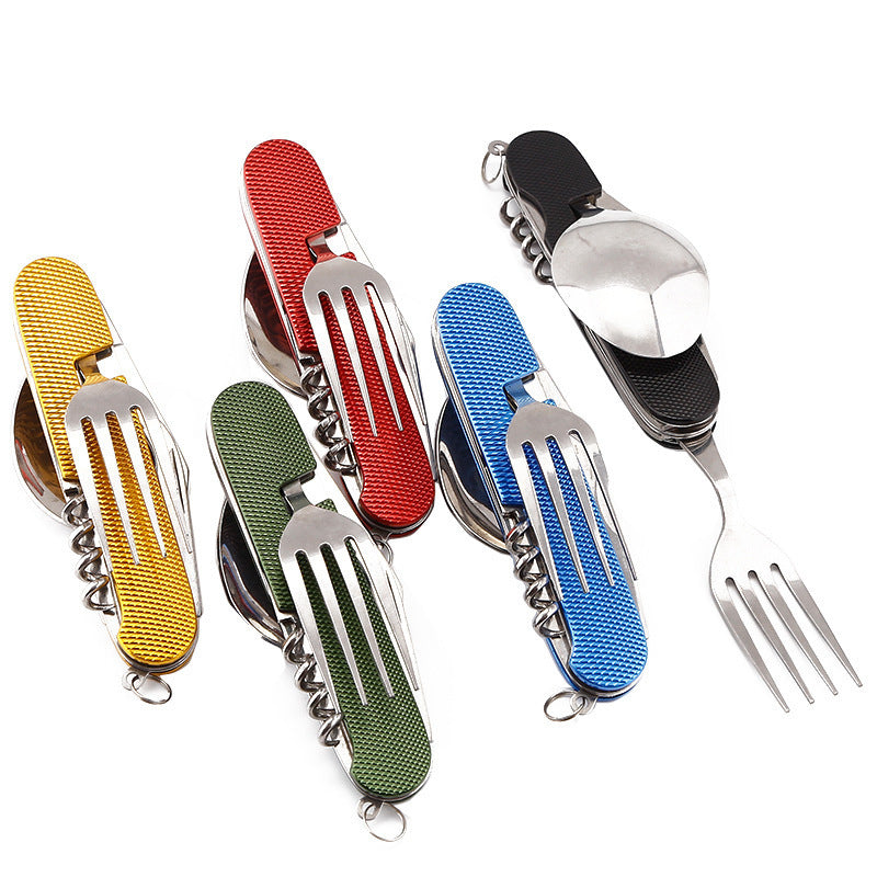 Stainless Steel Folding Detachable Tableware - Modern Kitchen Dining Set