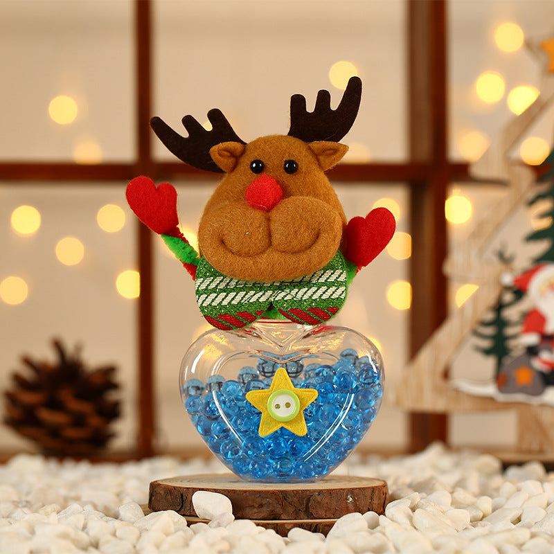 Christmas Mini Candy Jar with Old Man & Holiday Styles - Home Storage Jar