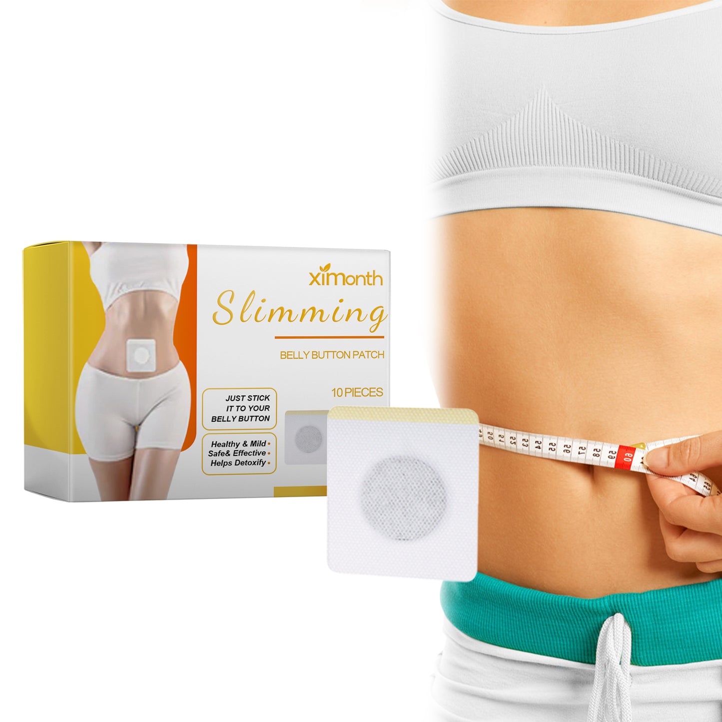 Slimming Navel Patch - 10-Piece Herbal Body Contouring & Firming Treatment