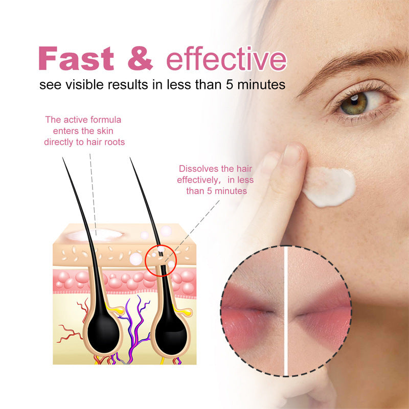 Mild Depilatory Cream for Gentle Lip Hair Removal - 50g, Multiple Quantities