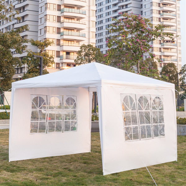 3-Sided Waterproof Event Tent - White, 3x3m