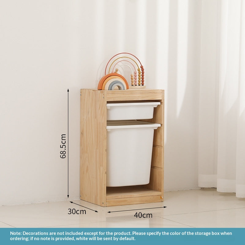 Large Capacity Wooden Toy Storage Cabinet for Kids & Office