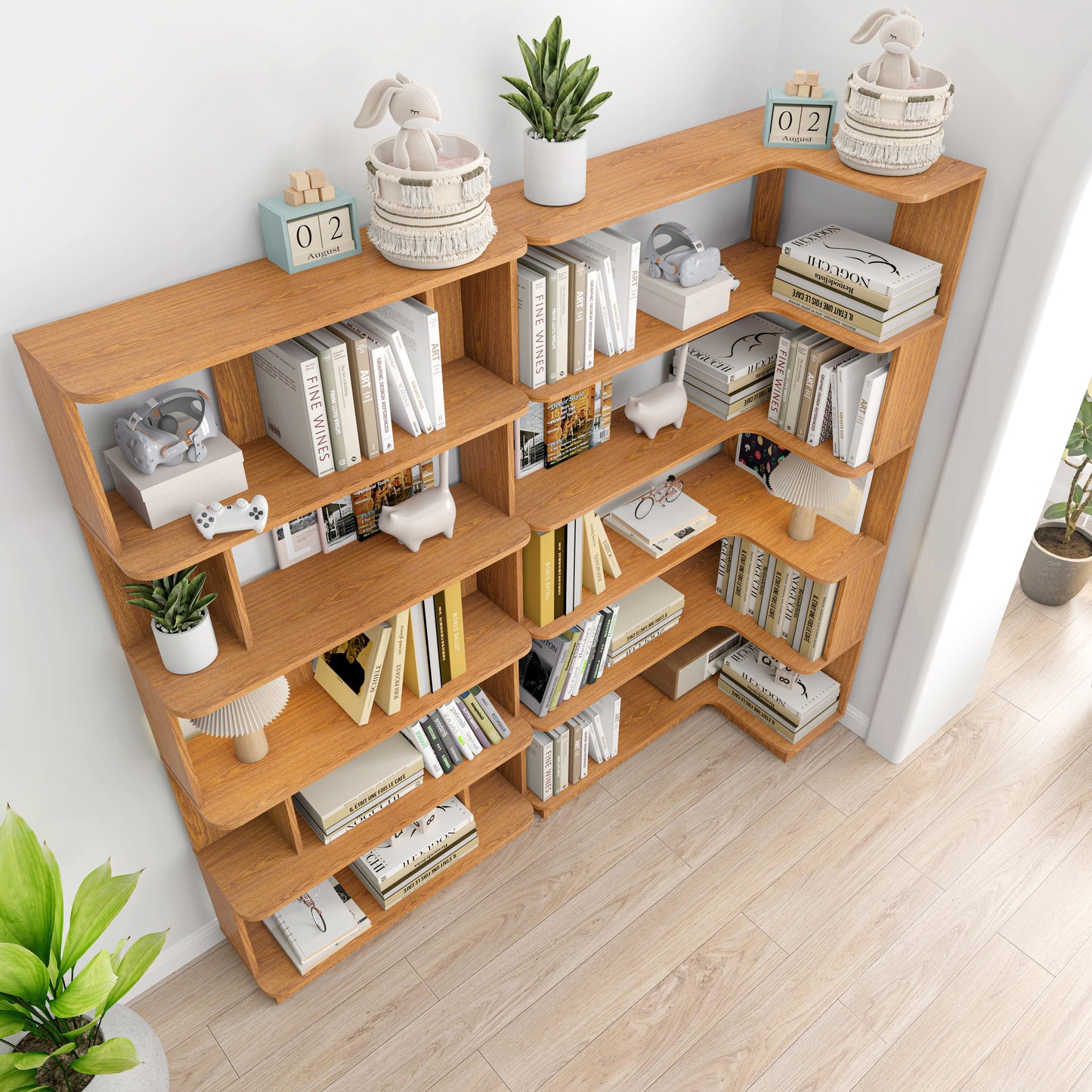 90 Cm Space Saving Corner Bookshelf 80 Bookcase Extendable Free