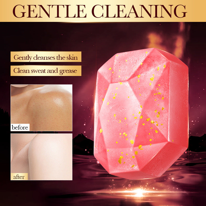 Rose Gold Foil Essential Oil Soap - 100g Natural Fragrance & Gentle Cleansing