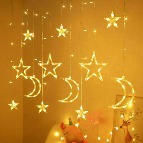 LED Fairy String Curtain Lights - Warm White & Colorful