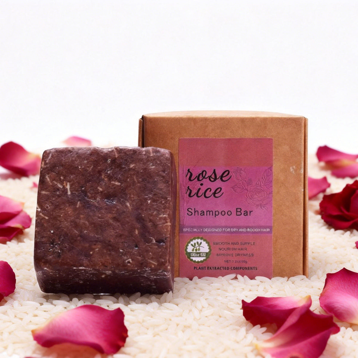 Rose Rice Shampoo Bar – 90g