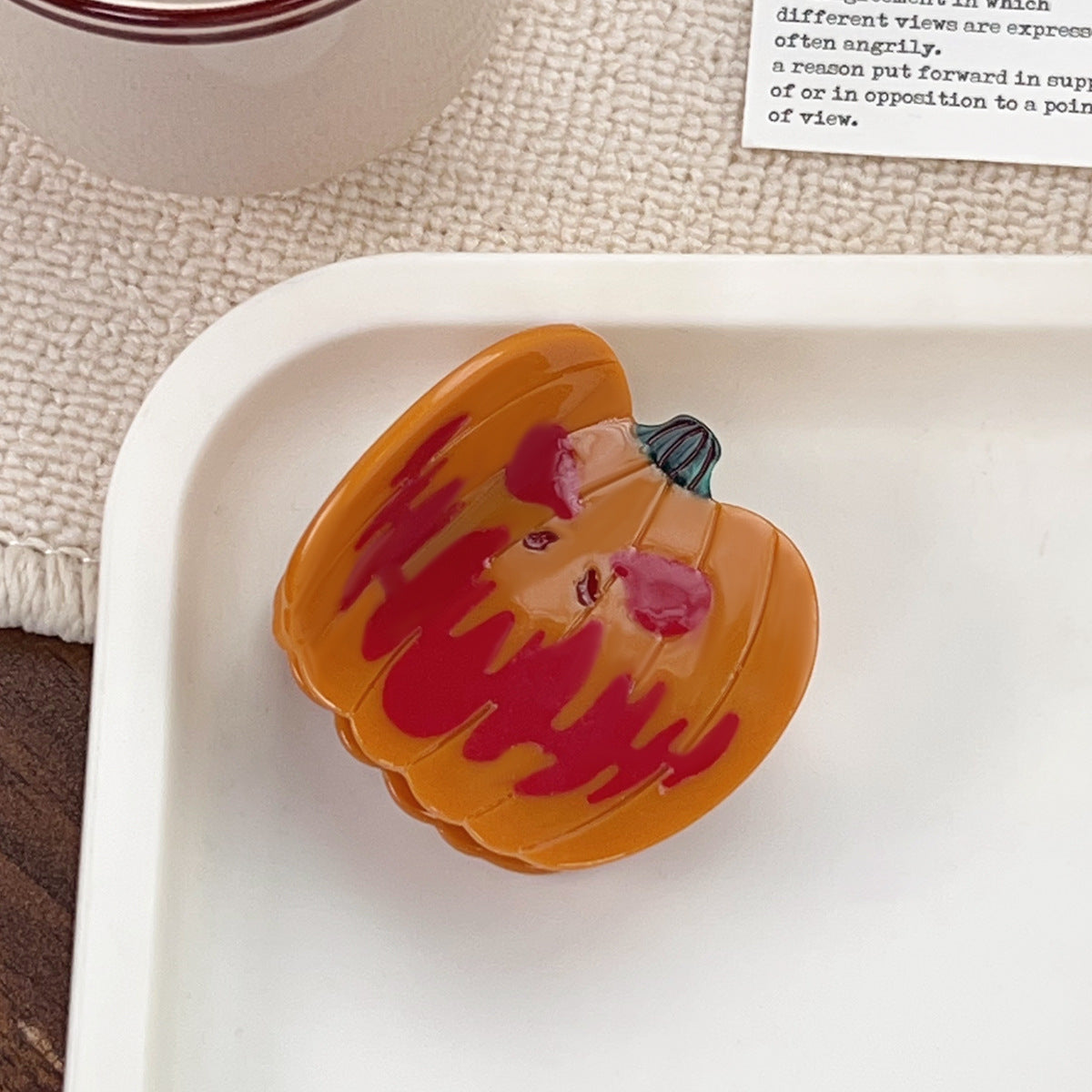 Funny Halloween Pumpkin Acetate Hairpin