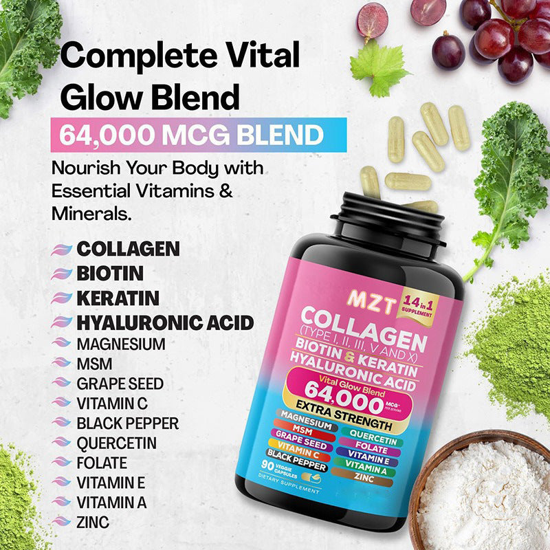 Collagen Capsules for Adults - 60 Count
