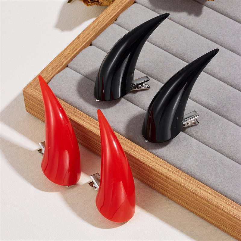 Demon Horn Hair Clip for Women