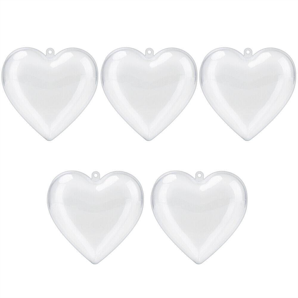 5PC Transparent Christmas Tree Baubles - DIY Ornament Decorations
