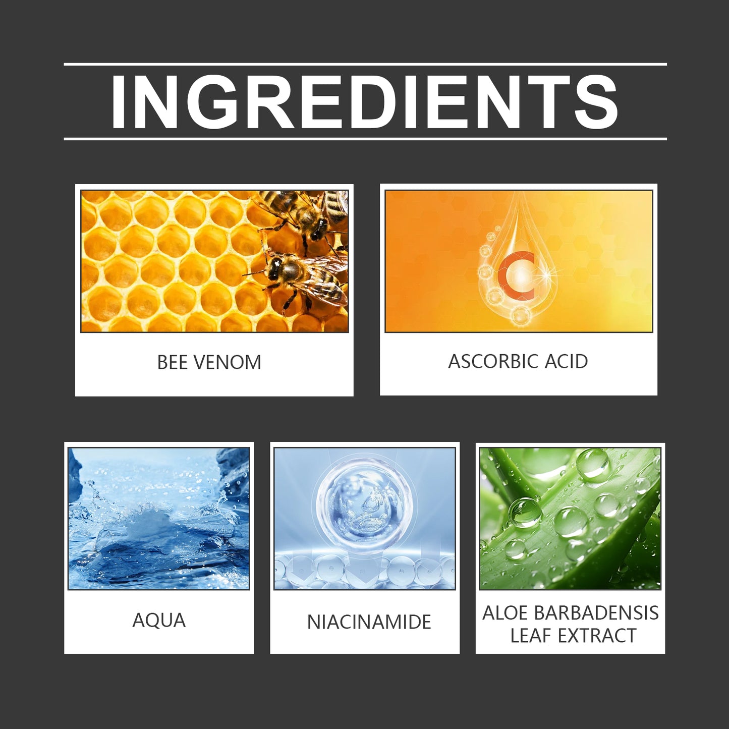 Bee Venom Dark Spot Repair Serum - Brightening Facial Skin Care Treatment