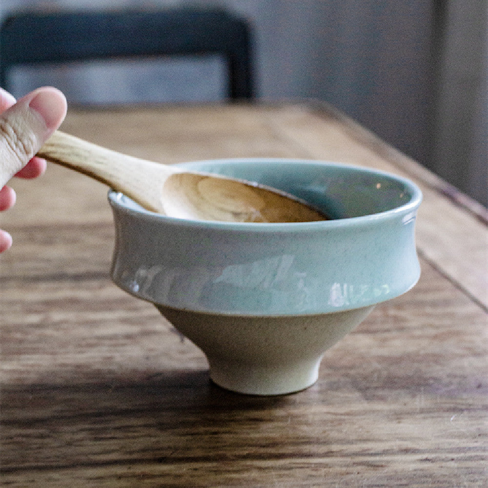 Blue Japanese Round Tall Porcelain Bowl 360ml Kitchen Serveware