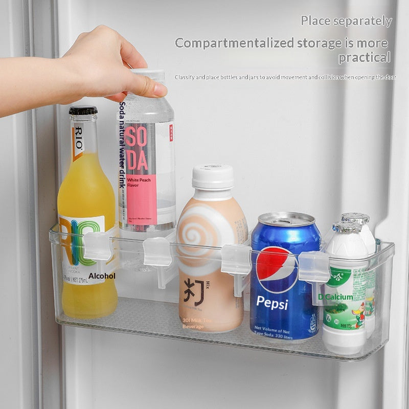 Adjustable Refrigerator Shelf Divider - Kitchen Storage Organizer, Pack of 1 or 4