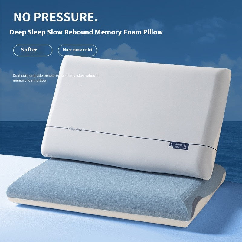 Memory Foam Neck Pillow for Side Sleepers - Double Core Support