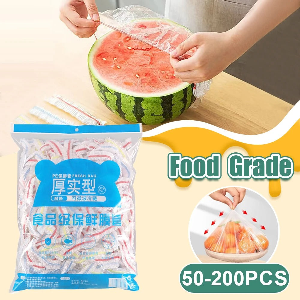 Refrigerator Food Freshness Cover - Household Plastic Wrap for Leftovers