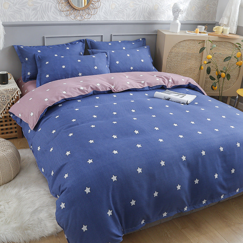 Pure Cotton Bedding Set - Multiple Sizes & Styles, Soft & Comfortable