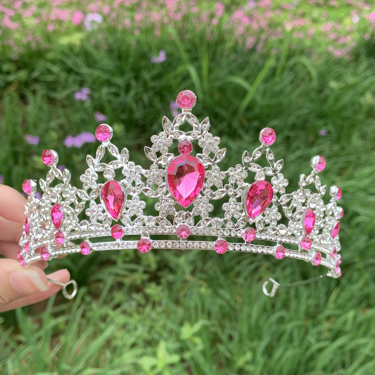 Rhinestone Crown Headband Wedding Hair Accessory