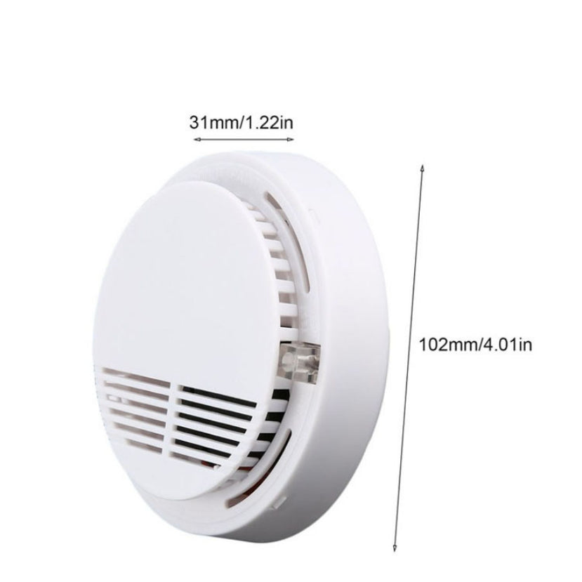 Smoke Detector Alarm with Photoelectric Sensor - White